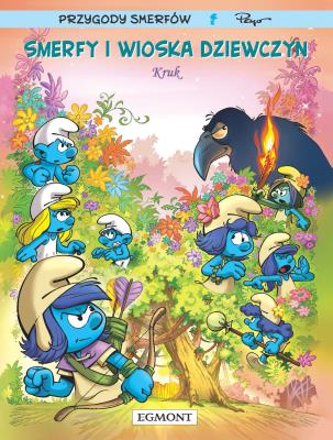 Smerfy i Wioska Dziewczyn T.3 Kruk. Autor: Luc Parthoens, Thierry Culliford. SmakLiter.pl Okładka książki Smerfy i Wioska Dziewczyn T.3 Kruk