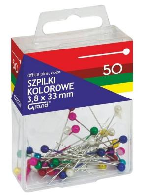 Opakowanie Szpilki kolorowe 3,8x33mm GRAND