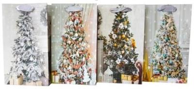 Opakowanie Torebka Lux z brokatem duża choinka ROZETTE