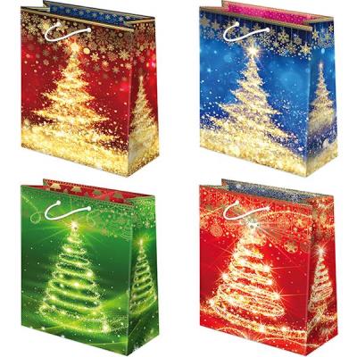 Opakowanie TOREBKI OZDOBNE T-4L SET S-24 ŚWIECĄCE CHOINKI 10 SZTUK