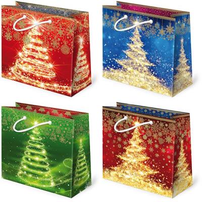 Opakowanie TOREBKI OZDOBNE T-6L SET S-24 ŚWIECĄCE CHOINKI 10 SZTUK