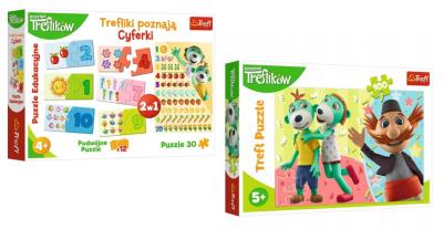 Opakowanie Trefliki Cyferki + puzzle 100 el