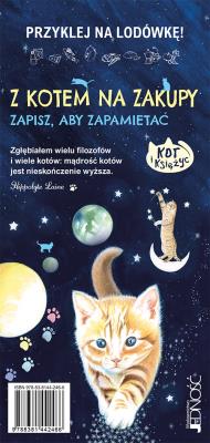 Opakowanie Z kotem na zakupy Notes z magnesem na lodówkę