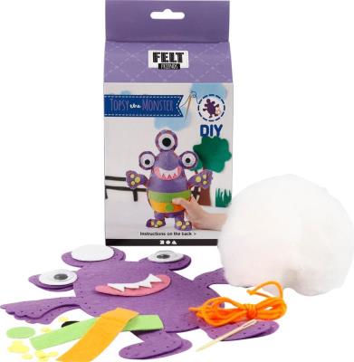 Opakowanie Zestaw filcowy potworek - Topsy fioletowy