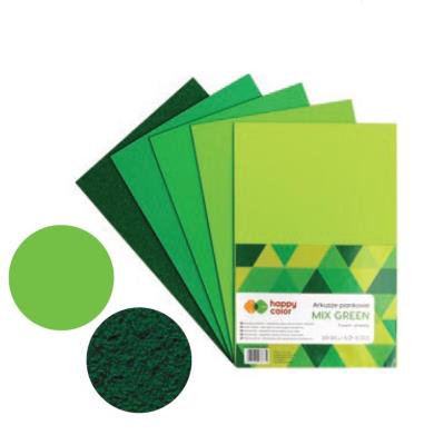 Opakowanie Arkusze piankowe A4 5 kolorów Mix Green mix