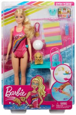 Opakowanie Barbie Zestaw Lalka pływaczka z pieskiem