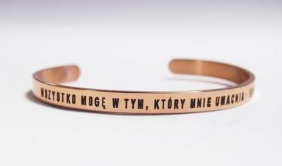 Opakowanie Bransoletka różowe złoto - Wszystko mogę