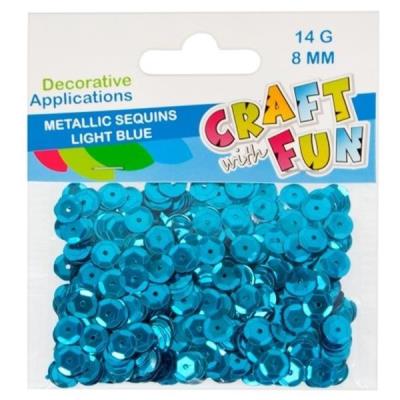 Opakowanie Cekiny metaliczne 8mm jasna niebieski