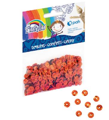 Confetti cekiny kółko miedziane FIORELLO. Wydawca: Fiorello. SmakLiter.pl Opakowanie Confetti cekiny kółko miedziane FIORELLO