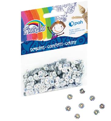 Confetti cekiny kółko srebrne FIORELLO. Wydawca: Fiorello. SmakLiter.pl Opakowanie Confetti cekiny kółko srebrne FIORELLO