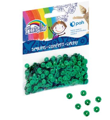 Confetti cekiny kółko zielone FIORELLO. Wydawca: Fiorello. SmakLiter.pl Opakowanie Confetti cekiny kółko zielone FIORELLO
