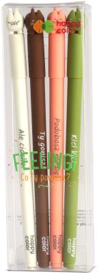 Opakowanie Długopis żelowy Feelingi Fat Cats 4szt HAPPY COLOR