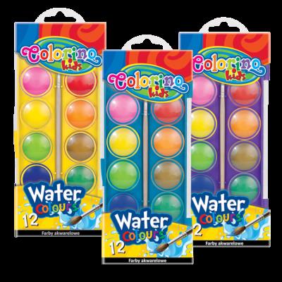 Opakowanie Farby akwarelowe 12 kolorów - duża pastylka