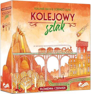 Gra - Kolejowy szlak: Płomienna Czerwień. Autor: Hach Hjalmar, Silva Lorenzo. SmakLiter.pl Okładka książki Gra - Kolejowy szlak: Płomienna Czerwień