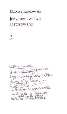 Językoznawstwo zastosowane. Autor: Elżbieta Tabakowska. SmakLiter.pl Okładka książki Językoznawstwo zastosowane