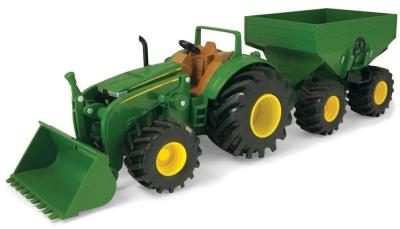 Opakowanie John Deere traktor z przyczepą światło/dźwięk TOMY