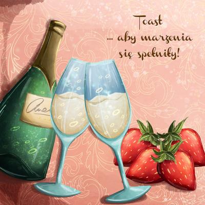 Okładka książki Karnet 155x155 Szampan