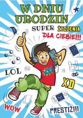 Opakowanie Karnet Young B6 + koperta wzór nr 026 Urodziny