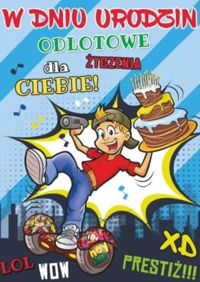 Opakowanie Karnet Young B6 + koperta wzór nr 028 Urodziny