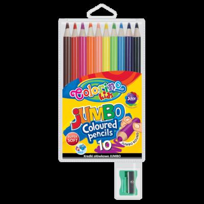 Opakowanie KREDKI COLORINO KIDS OŁÓWKOWE OKRĄGŁE JUMBO Z TEMPERÓWKĄ 10 KOLORÓW