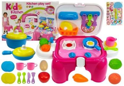 Opakowanie Kuchnia Składana w Stoliczek Różowa Przenośna