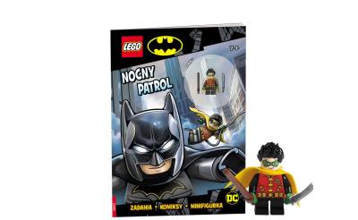 Okładka książki LEGO BATMAN NOCNY PATROL Z MINIFIGURKĄ ROBYNA LNC-6456