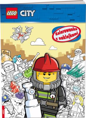 Lego City Kolorowanka z naklejkami. Autor: Opracowanie zbiorowe. SmakLiter.pl Okładka książki Lego City Kolorowanka z naklejkami