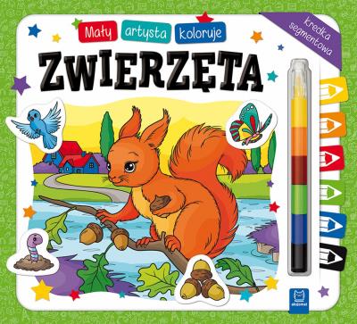 Okładka książki Mały artysta koloruje zwierzęta