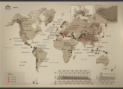 Opakowanie MAPA ZDRAPKA SZCZYTÓW ŚWIATA