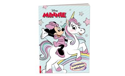 Okładka książki MINNIE KOLOROWANKA Z NAKLEJKAMI NA-9106