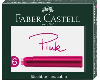 Opakowanie Naboje krótkie różowe 6szt FABER CASTELL