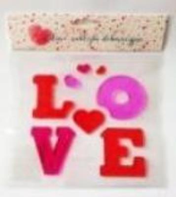 Opakowanie Naklejki żelowe - Kocham Love