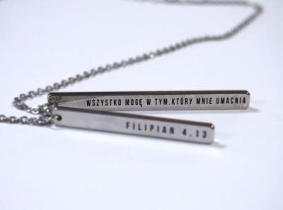 Opakowanie Naszyjnik srebrny - Wszystko mogę