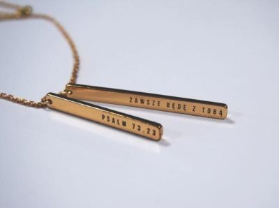 Opakowanie Naszyjnik złoty - Zawsze będę z tobą