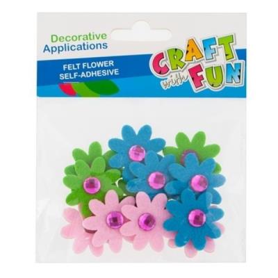 Opakowanie Ozdoba dekoracyjna kwiaty filc samoprzyl 12szt