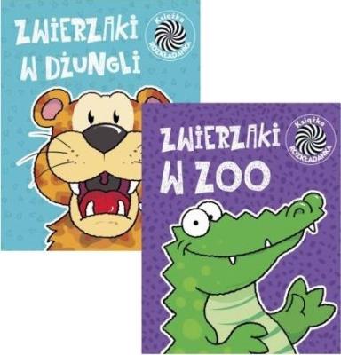 Okładka książki Pakiet: Ruchome obrazki 4 Zwierzaki w dżungli/zoo