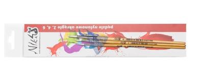 Opakowanie Pędzle nylonowe okrągłe Niki 4/ 2+4+6