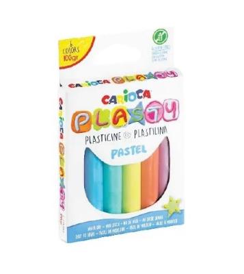 Opakowanie Plastelina 100g 6 kolorów pastelowa CARIOCA