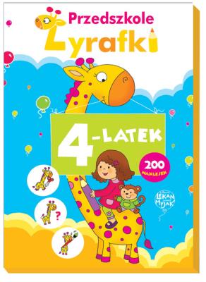 Przedszkole Żyrafki. 4-latek. Autor: Lekan Elżbieta, Joanna Myjak (ilustr.). SmakLiter.pl Okładka książki Przedszkole Żyrafki. 4-latek