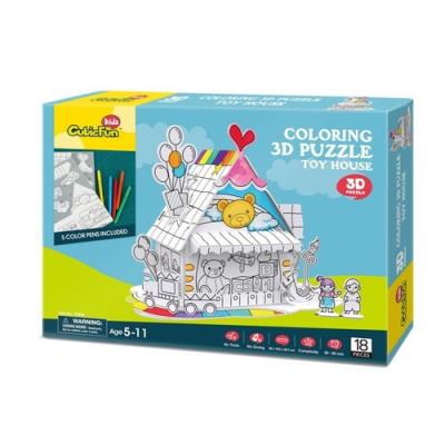 Opakowanie PUZZLE 3 D DOM DO KOLOROWANIA P693h