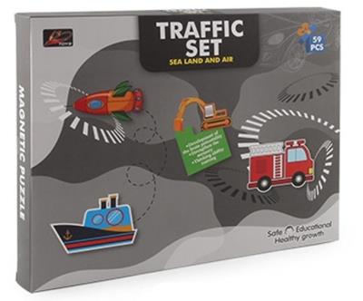 Opakowanie Puzzle magnetyczne - pojazdy