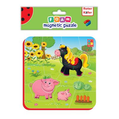 Opakowanie PUZZLE PIANKOWE MAGNETYCZNE ZWIERZĘTA NA FARMIE RK5010-06