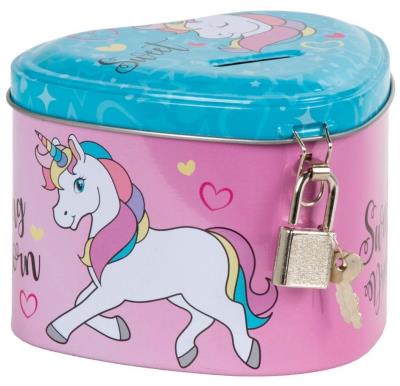 Opakowanie Skarbonka z kłódką Serce Jednorożec 11