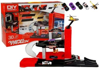 Tor Samochodowy z Lotniskiem Winda Metalowe Auta. Wydawca: Lean Toys. SmakLiter.pl Opakowanie Tor Samochodowy z Lotniskiem Winda Metalowe Auta