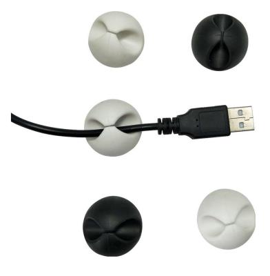 Opakowanie Uchwyt do kabli samoprzylepny czarny D.RECT