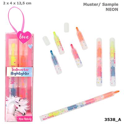 Opakowanie ZESTAW CZTERECH ZAKREŚLACZY MISS MELODY 3538A