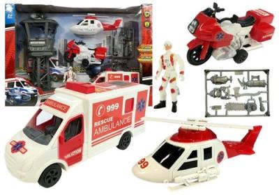 Zestaw Ratunkowy Stacja Ambulans Motor Helikopter. Wydawca: Lean Toys. SmakLiter.pl Opakowanie Zestaw Ratunkowy Stacja Ambulans Motor Helikopter