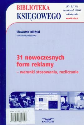 Okładka książki 31 nowoczesnych form reklamy