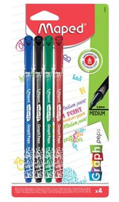 Opakowanie Cienkopis Graph Peps Deco Max 4 kolory MAPED