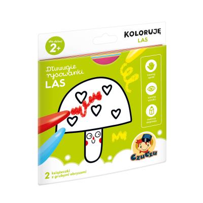 DŁUUUGIE RYSOWANKI KOLORUJĘ LAS 2+ CZUCZU. Autor: Opracowanie zbiorowe. SmakLiter.pl Okładka książki DŁUUUGIE RYSOWANKI KOLORUJĘ LAS 2+ CZUCZU